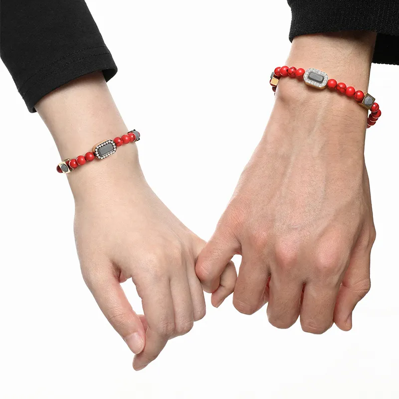 BABAMA Red Turquoise Bracelets Unisex-3