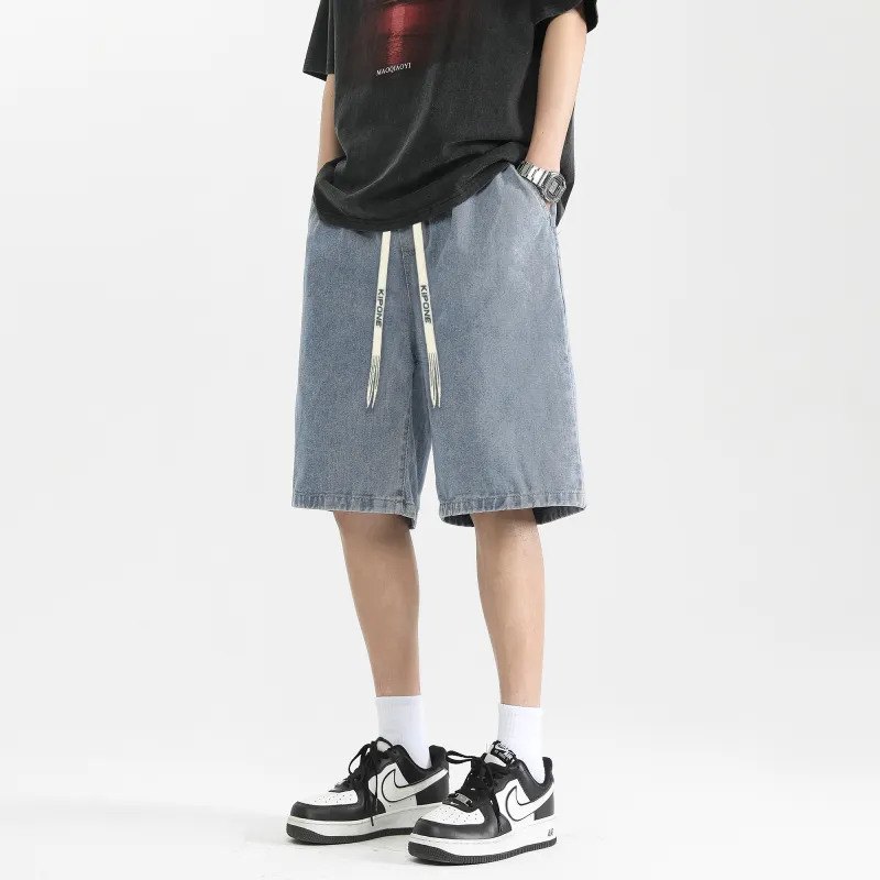 KIPONE Denim Shorts Unisex-5