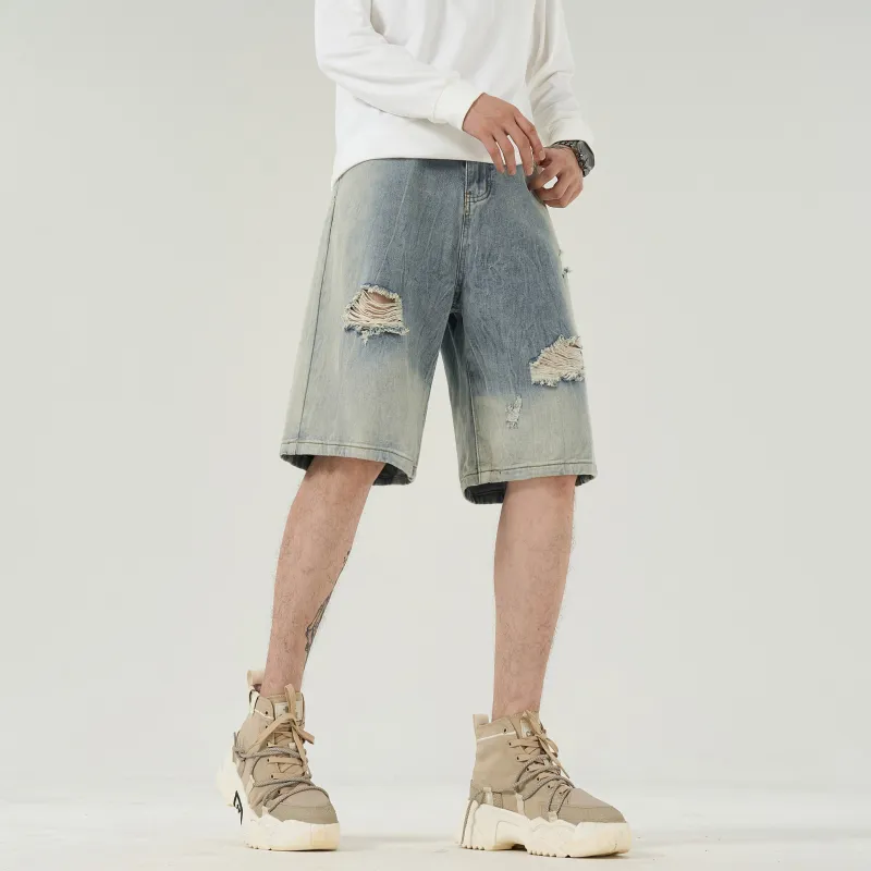 GDRX Denim Shorts Unisex Light Blue-4