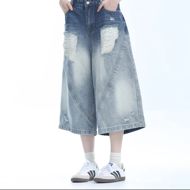 GDRX Denim Shorts Unisex Blue-3