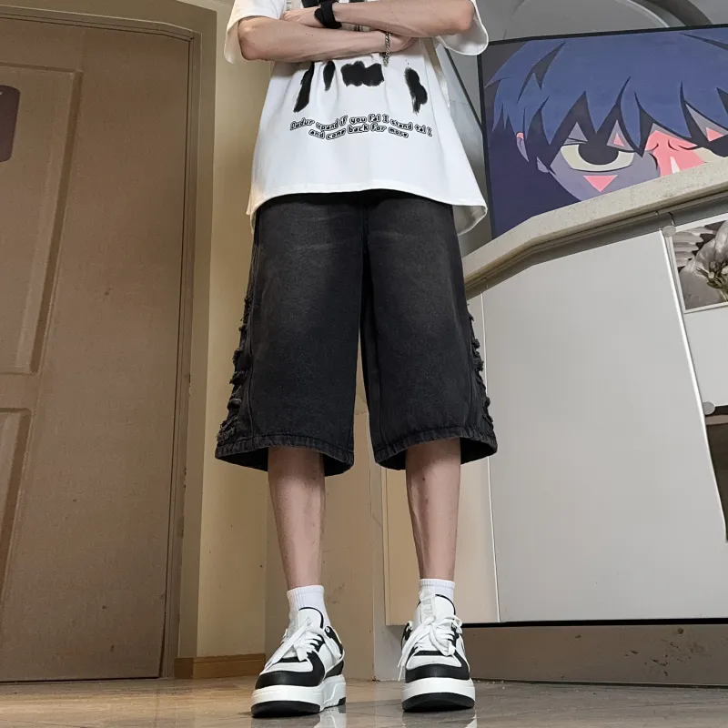 GDRX Denim Shorts Unisex Black-6