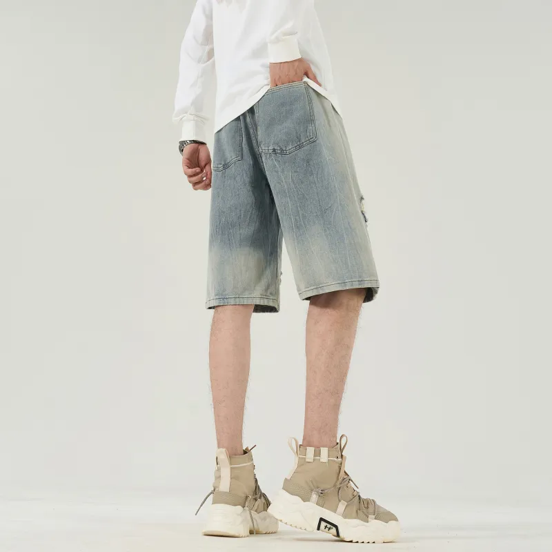 GDRX Denim Shorts Unisex Light Blue-5