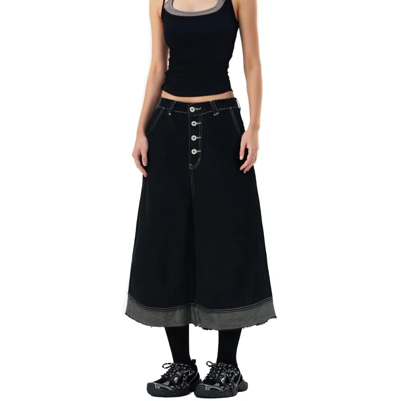 GDRX Denim Shorts Unisex Black-3