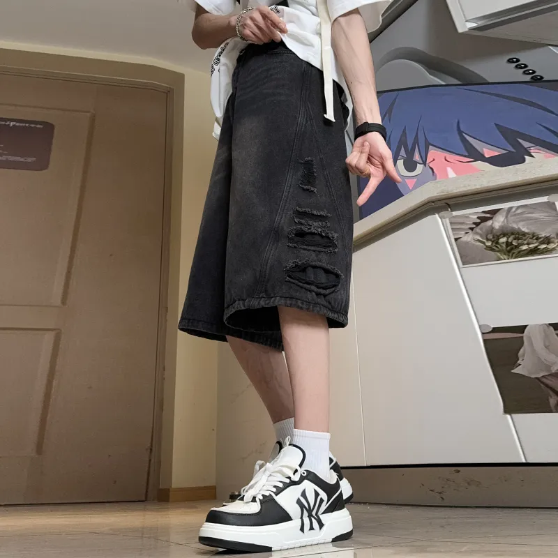 GDRX Denim Shorts Unisex Black-5
