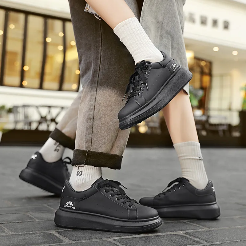 SNOW FLYING Skateboard Shoes Unisex Low Top White/Beige/Black-6