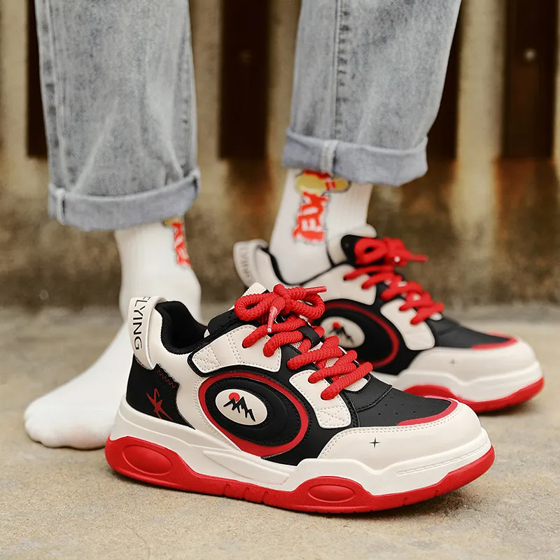 SNOW FLYING Slip Resistant Cushioning Abrasion Resistant Low Top Skateboard Shoes Men's-6