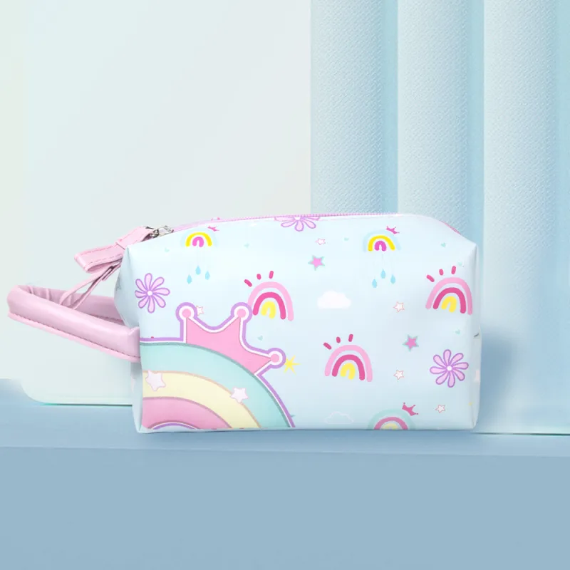 PinkyPinky PU Storage Bag Women's White/Blue/Pink-1