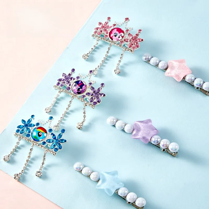 PinkyPinky Rhinestone Alloy Hair Clips Kids-2