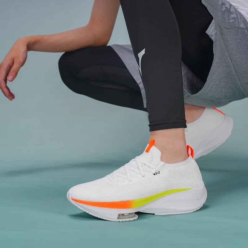 VOIT Running Shoes Unisex Low Top White/Multicolor Rainbow-6