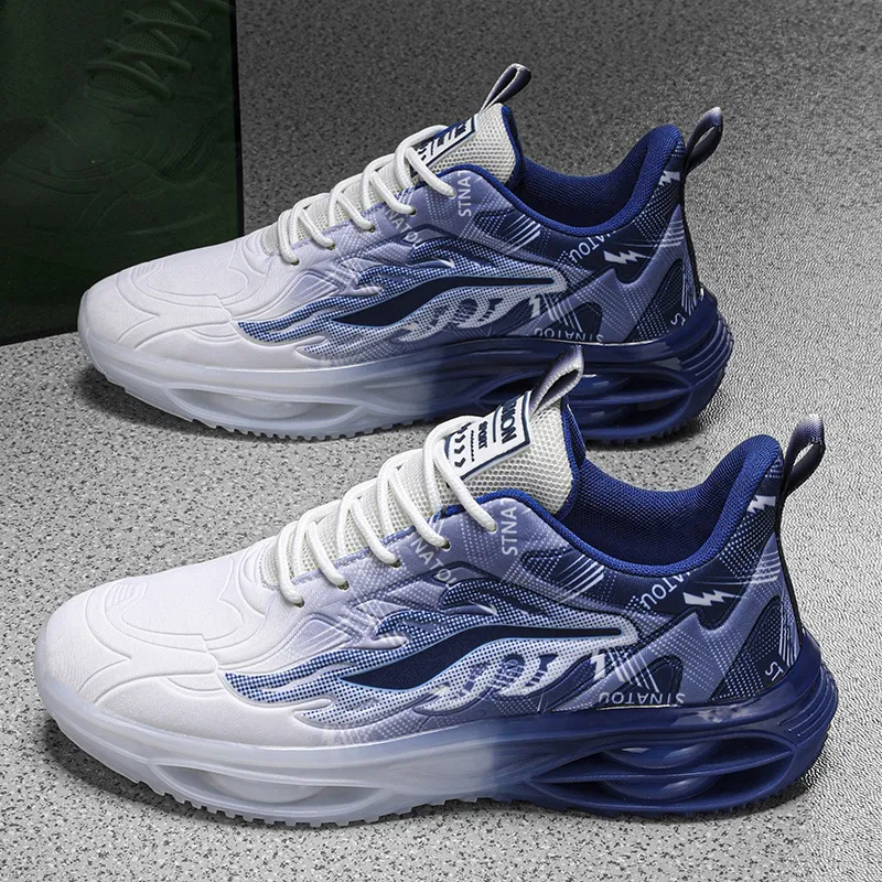 TONYBEAR Cushioning Breathable Height Increasing Low-Top Running Shoes Men's-7