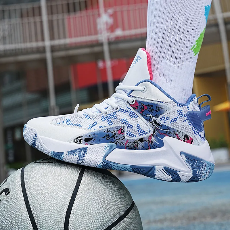TONYBEAR Breathable Mid Top Basketball Shoes Unisex-14