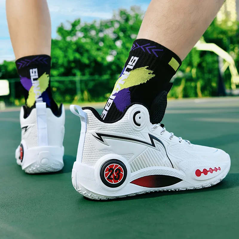 TONYBEAR Mid Top Basketball Shoes Unisex-9