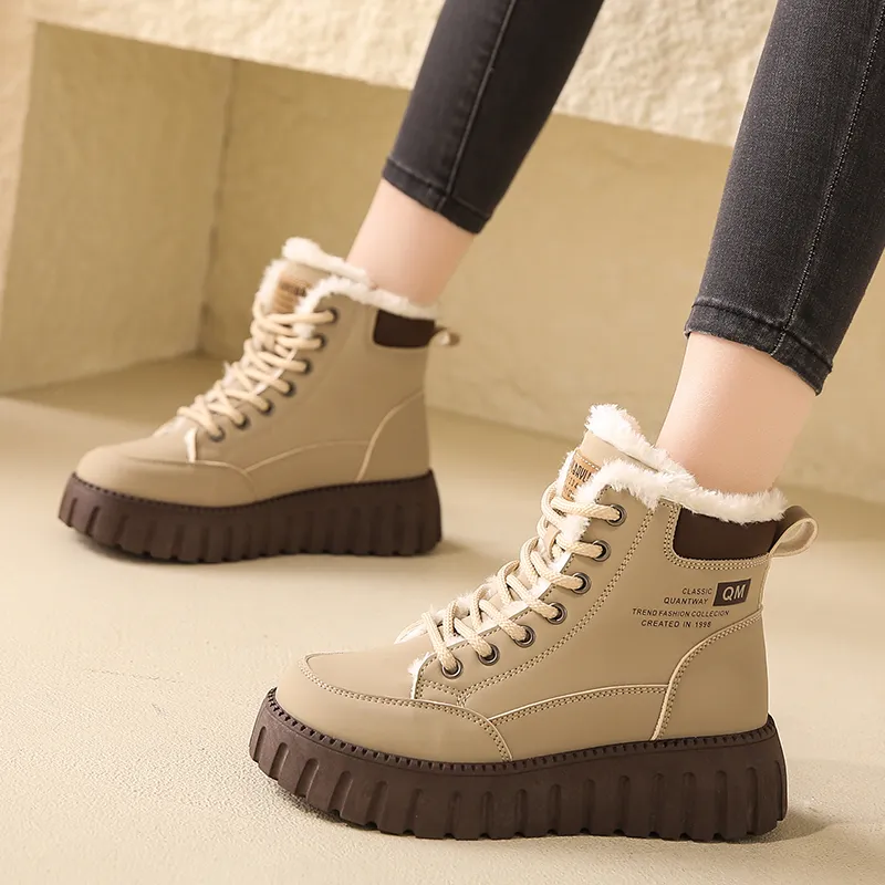 TONYBEAR Martin Boots Women's Khaki/Black-3