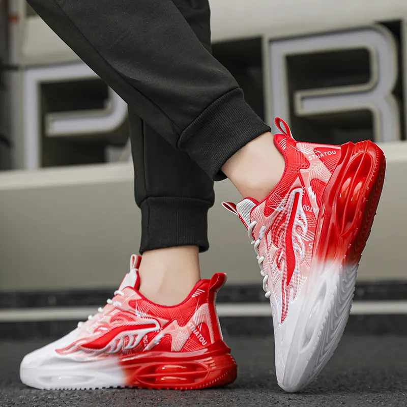 TONYBEAR Cushioning Breathable Height Increasing Low-Top Running Shoes Men's-4