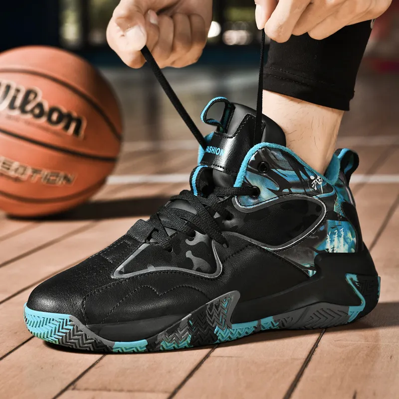 TONYBEAR Abrasion Resistant Height Increasing Mid Top Basketball Shoes Unisex-2