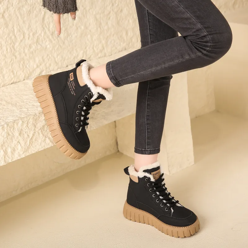 TONYBEAR Martin Boots Women's Khaki/Black-12