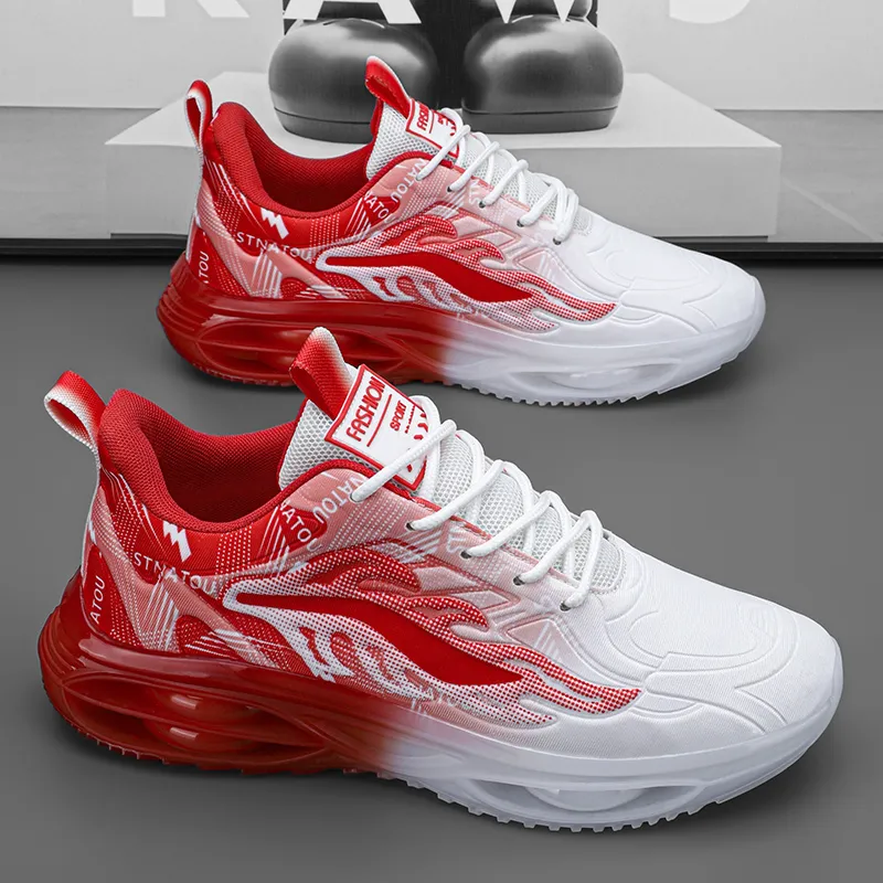 TONYBEAR Cushioning Breathable Height Increasing Low-Top Running Shoes Men's-1
