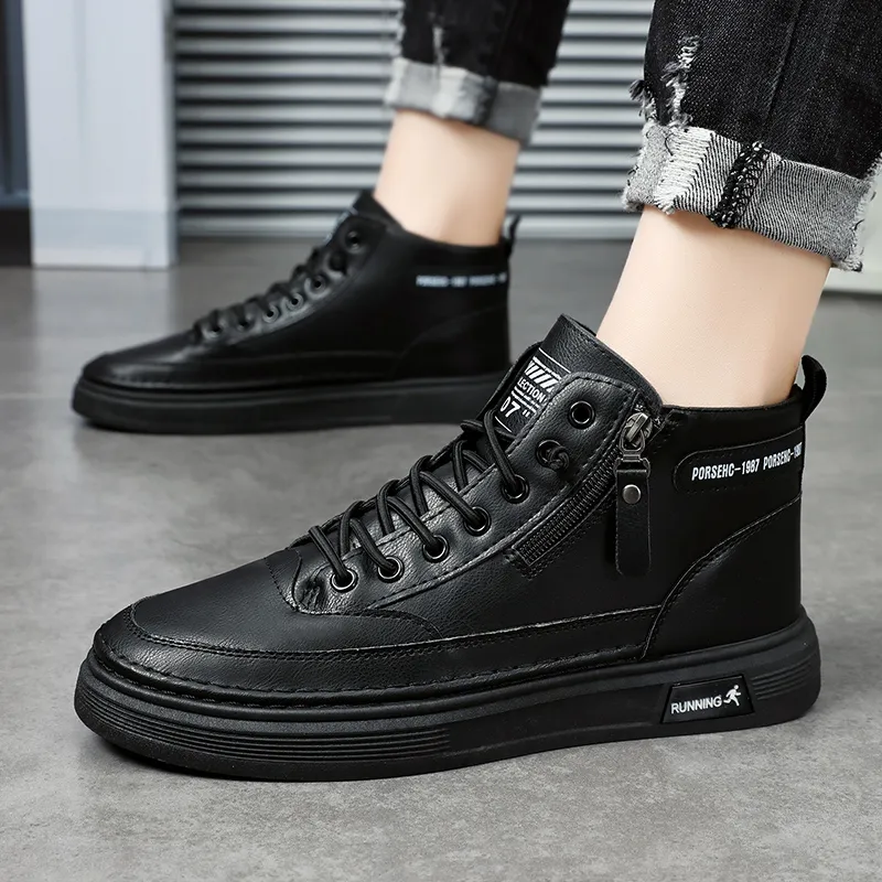 TONYBEAR Slip-Resistant High-Top Skateboard Shoes Men's-8