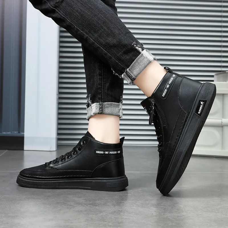 TONYBEAR Slip-Resistant High-Top Skateboard Shoes Men's-9