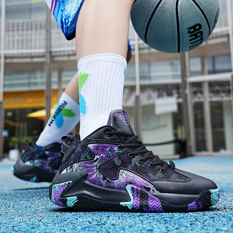 TONYBEAR Breathable Mid Top Basketball Shoes Unisex-3