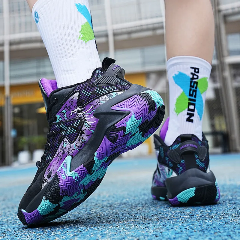 TONYBEAR Breathable Mid Top Basketball Shoes Unisex-2
