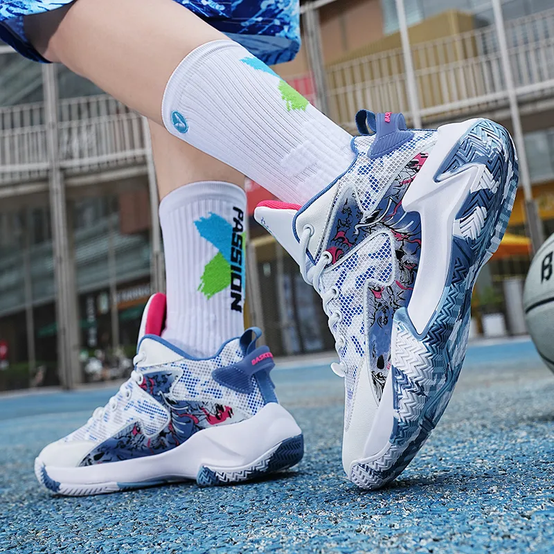 TONYBEAR Breathable Mid Top Basketball Shoes Unisex-18