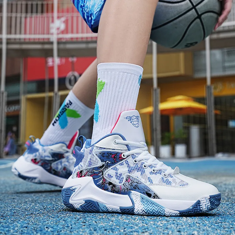 TONYBEAR Breathable Mid Top Basketball Shoes Unisex-15