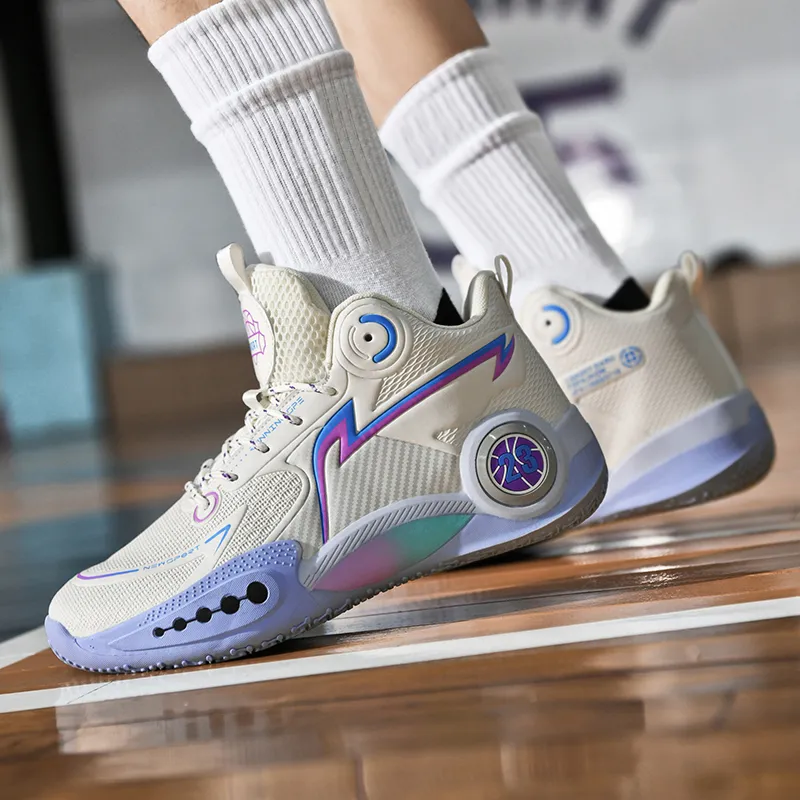 TONYBEAR Breathable Slip Resistant And Abrasion Resistant Basketball Shoes Unisex-4