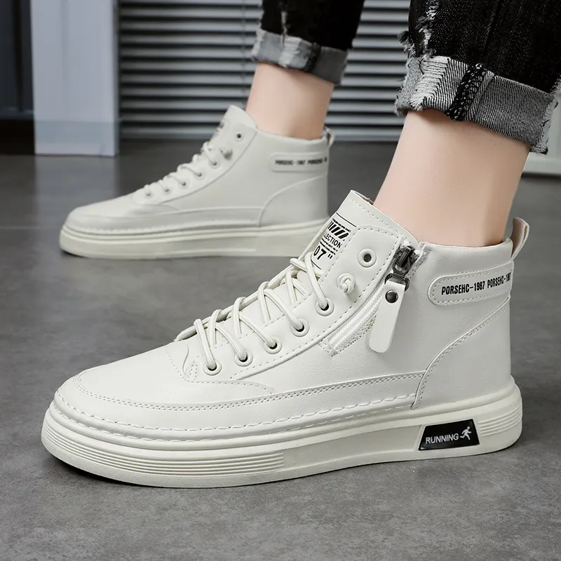 TONYBEAR Slip-Resistant High-Top Skateboard Shoes Men's-4