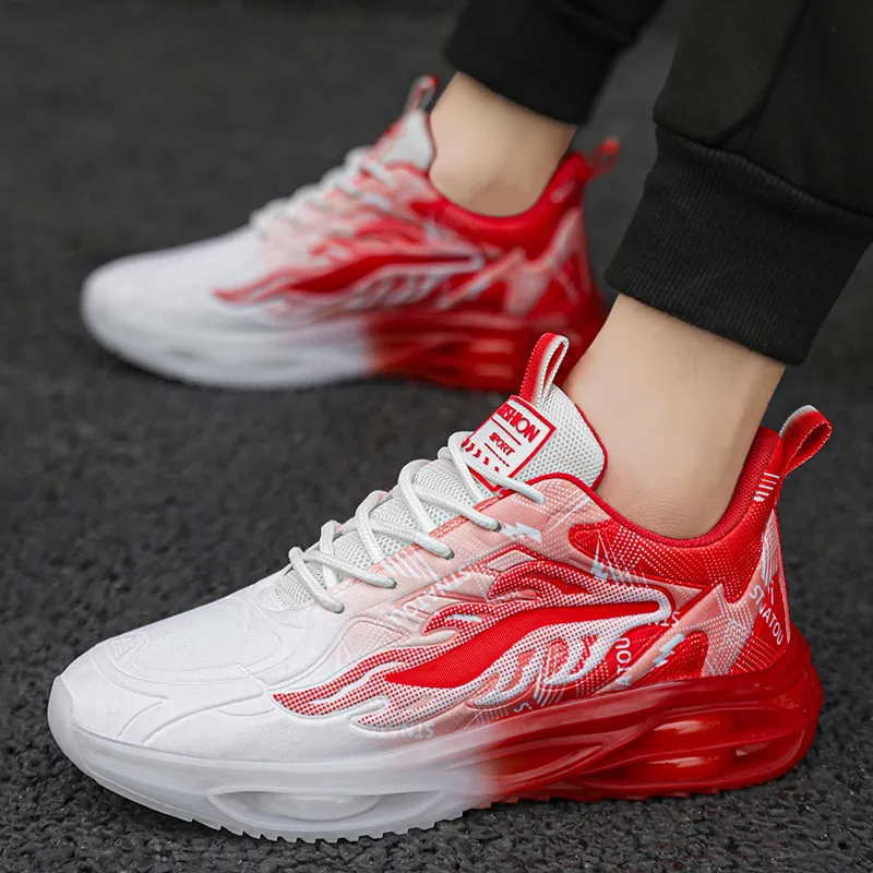 TONYBEAR Cushioning Breathable Height Increasing Low-Top Running Shoes Men's-3