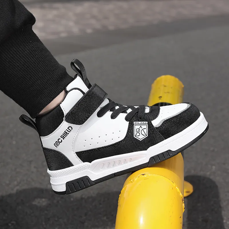 TONYBEAR Slip Resistant High Top Kids' Skateboarding Shoes Kids'-5