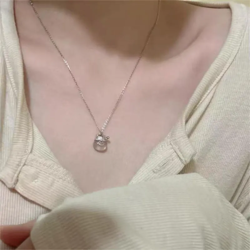 Master Kim Chalcedony Jade Necklaces Women's-4