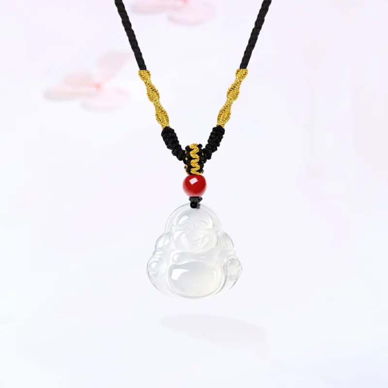Master Kim Natural Chalcedony Jade Necklaces Unisex-3