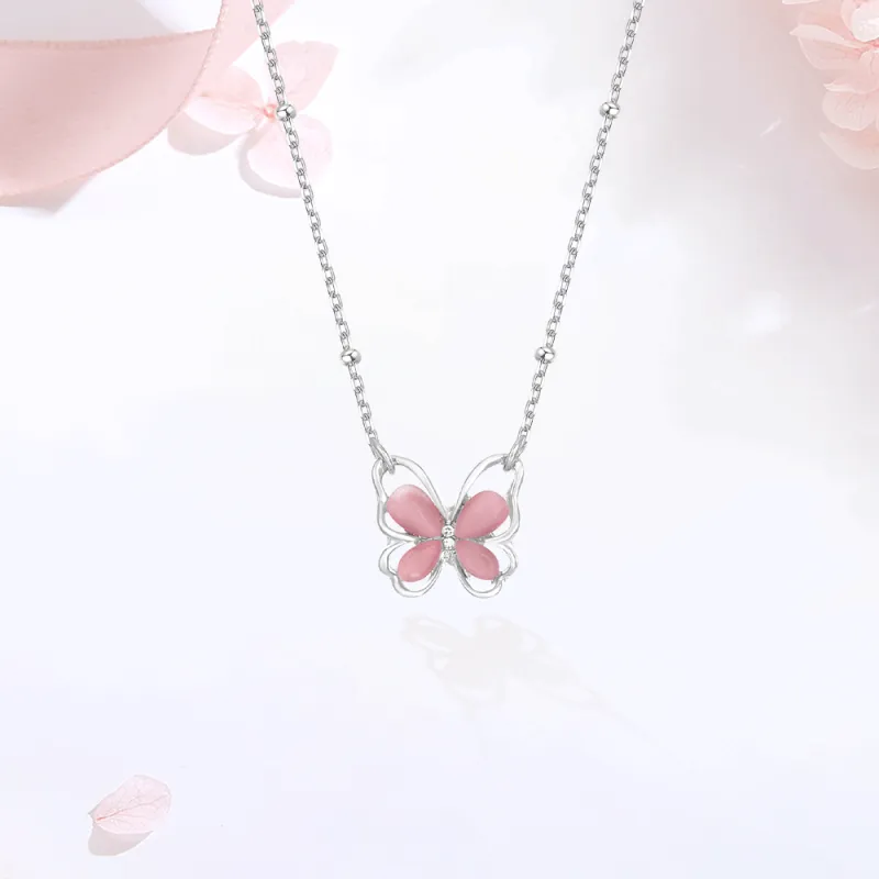 Master Kim Glass Cat Eye Necklaces Women's-3