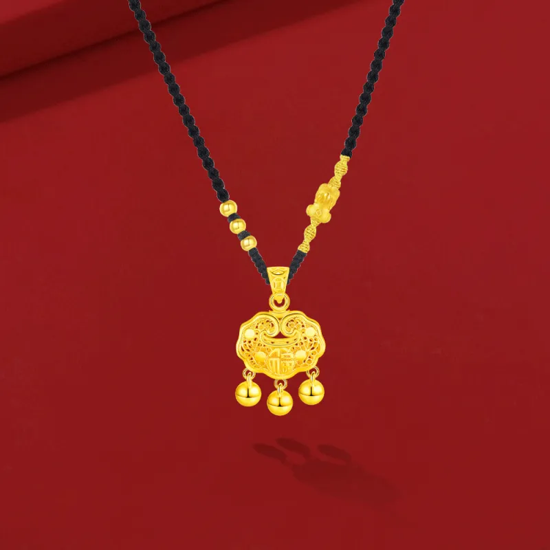 Master Kim AU999 Yellow Gold Necklace Unisex-7