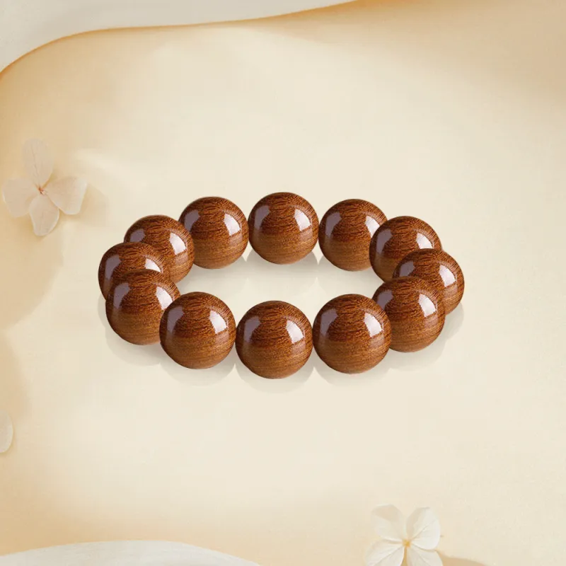 Master Kim Golden Sandalwood Wooden Bracelets Unisex-1