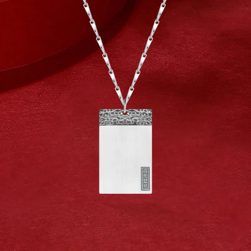 Master Kim Sterling Silver Necklaces Unisex-3