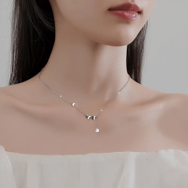 Master Kim Sterling Silver Necklaces Women's-4