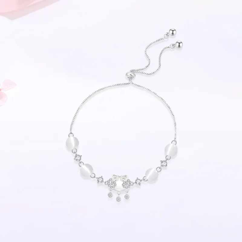 Master Kim Glass Cat Eye Bracelets Women's-2