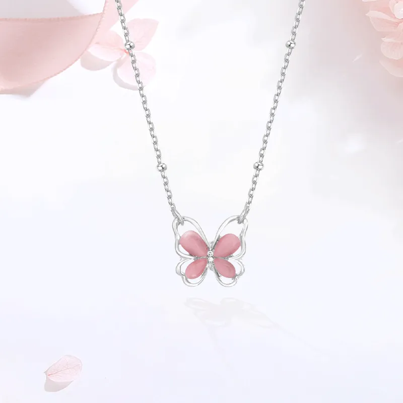 Master Kim Glass Cat Eye Necklaces Women's-4