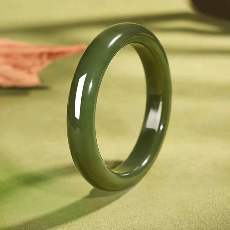 Master Kim Hetian Jade Bangles Green Jade Women's-1