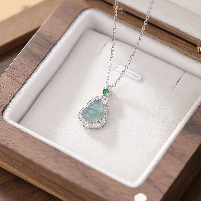 Master Kim Ice Glutinous Jadeite Necklaces Women's-2