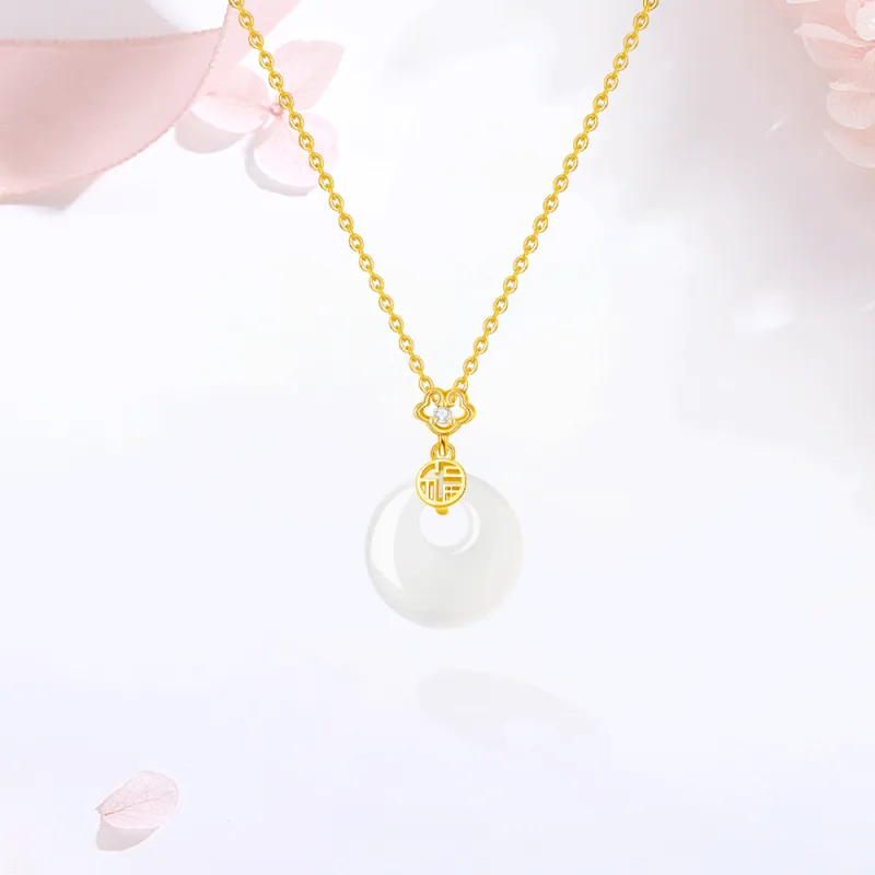 Master Kim White Jade Bodhi Necklaces Unisex-3
