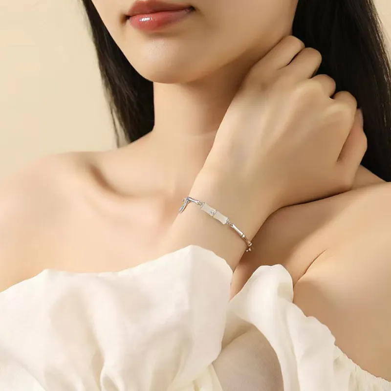 Master Kim Hetian Jade Bracelets White Jade Women's-3