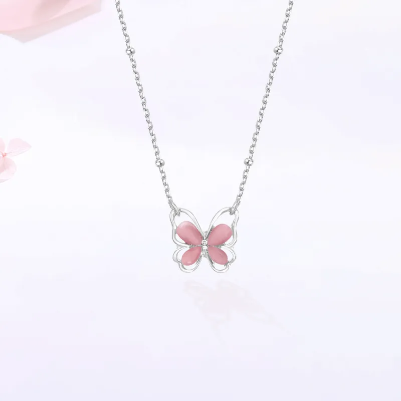 Master Kim Glass Cat Eye Necklaces Women's-4