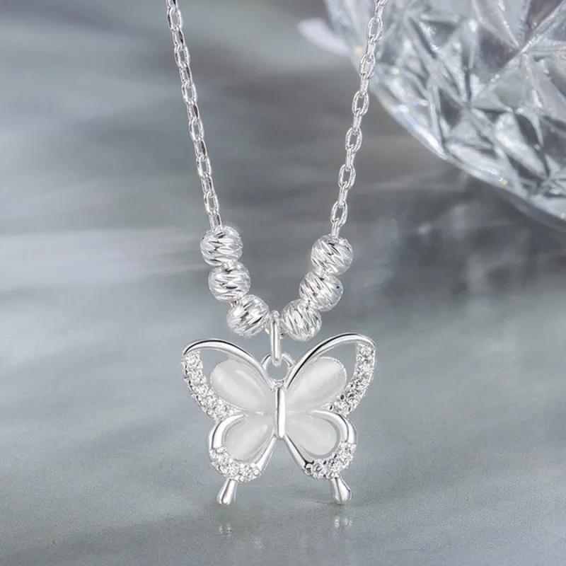 Master Kim Glass Cat Eye Necklaces Women's-1