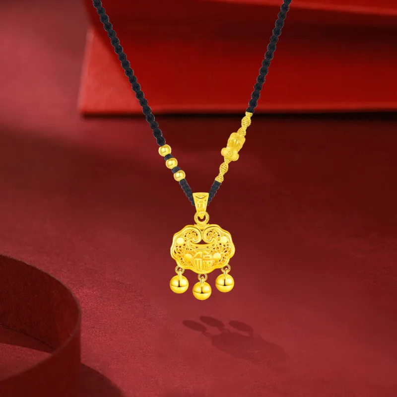 Master Kim AU999 Yellow Gold Necklace Unisex-8