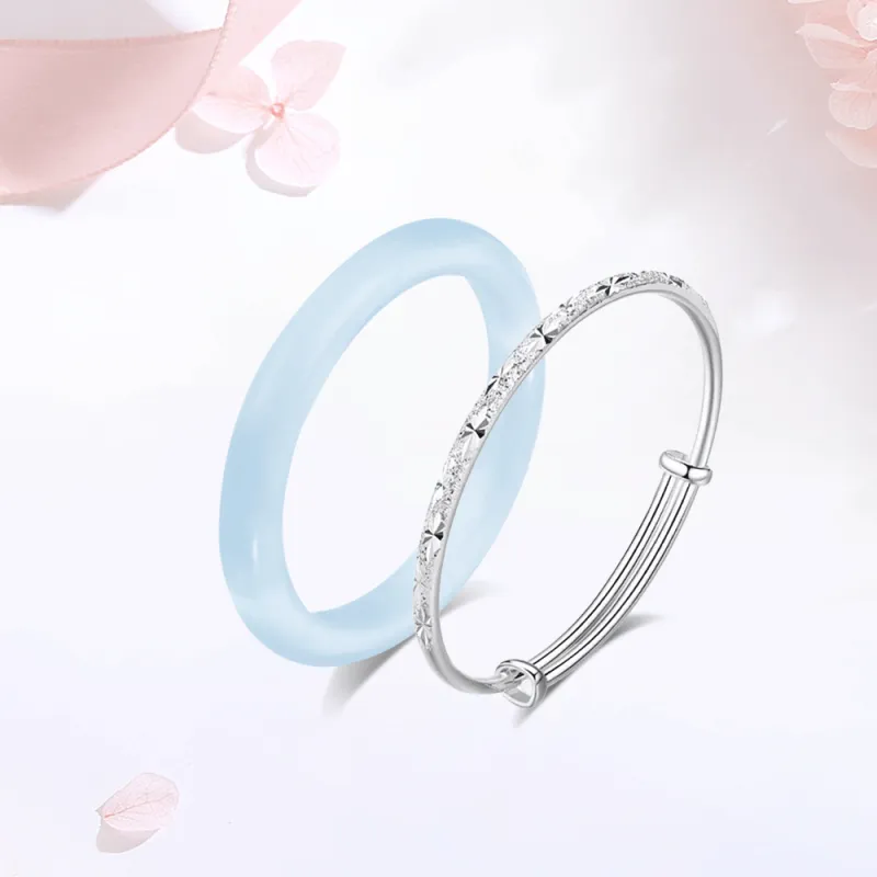 Master Kim Glass Cat Eye Bangles Women's-5