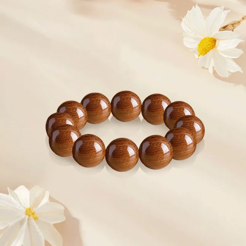 Master Kim Golden Sandalwood Wooden Bracelets Unisex-3