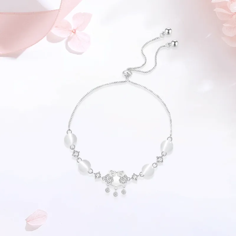 Master Kim Glass Cat Eye Bracelets Women's-3